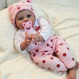 🆕20inch Soft Cloth Body Newborn Baby Dolls Poseable Limbs Sweet Smile Lucy Girl